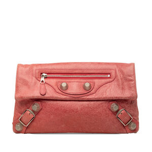 Pre-Loved Balenciaga Lambskin Motocross Giant 12 Envelope Clutch
